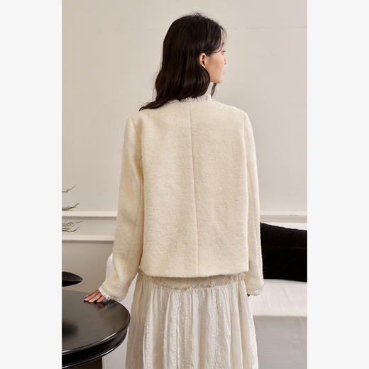 西遇气质小香风流苏外套女秋季新款圆领正肩通勤开衫外套V2238634 商品图4