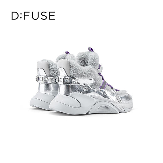DFuse迪芙斯2022冬季新款牛皮厚底增高老爹鞋运动鞋女DF24118540 商品图6