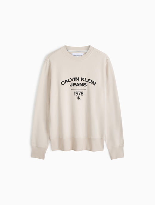 Calvin Klein23早秋新款男士时尚醒目撞色字母纯棉圆领卫衣 商品图0