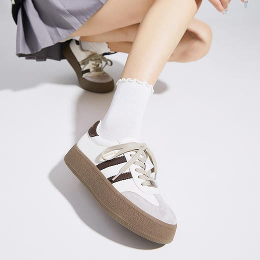 ZHR百搭板鞋运动鞋2023秋季新款女鞋子女百搭厚底鞋时尚鞋女复古休闲鞋女 商品图7
