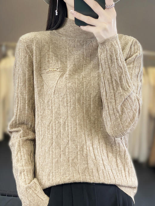 DD-秋冬小众时尚感装半高领安外穿长袖软糯毛衣 商品图6