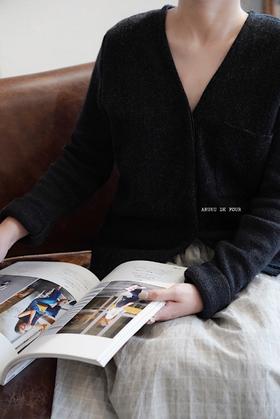 elsa esturgie羊毛v领上衣