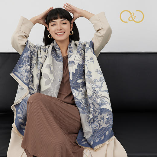 轻奢C&C时尚经典羊羔绒围巾 9款可选 商品图0