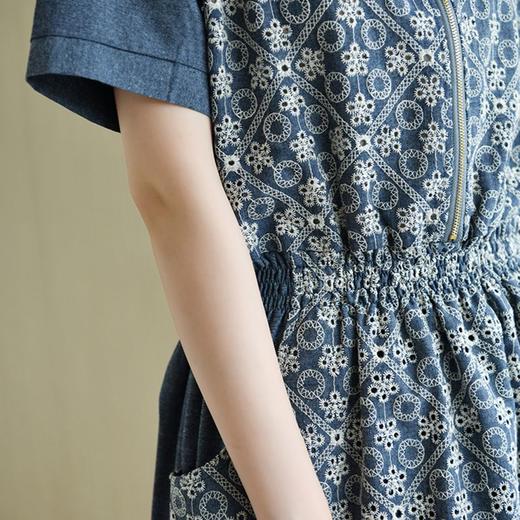 裁缝学苑AX71花边领裙子插肩松紧腰短袖连衣裙纸样女装衣服样板图 商品图5