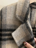 高定版复古格纹拼色大衣 商品缩略图11