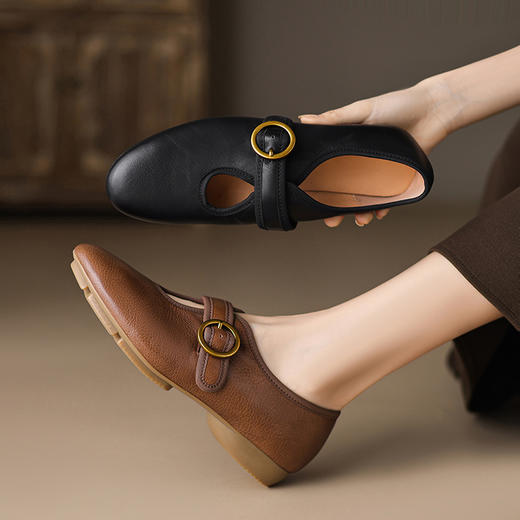 复古原宿风，平底奶奶鞋单鞋RGZ-3511 商品图4