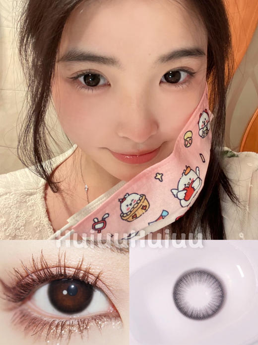 【日抛中直径】GUGUCON-咕咕黑-14.2mm【日抛 0-800度 无525/575】 商品图0