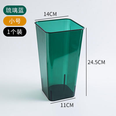 【琳琅】彩色养花桶/方桶/透明亚克力桶（中号/小号） 商品图8