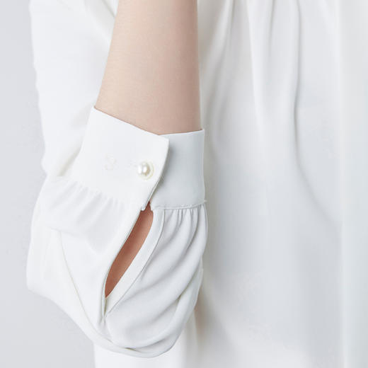 【时尚圆领】罗蒙四季款女式长袖衬衫气质简约大方优雅百搭衬衫女 商品图8