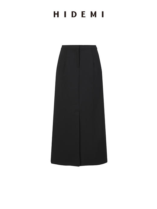 HIDEMI 精纺羊毛开衩半身裙半身长裙 商品图2
