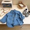 【轻薄透气保暖，设计简约大方！】女童韩版宽松牛仔外套秋季新款港风休闲衬衫薄款牛仔外套潮lm 商品缩略图5
