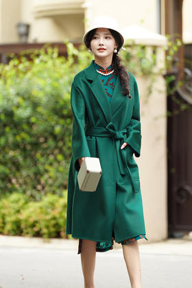 逸红颜明月优选#风倾#『一件可以穿十年的经典大衣』100S高细支澳洲羊毛双面呢大衣