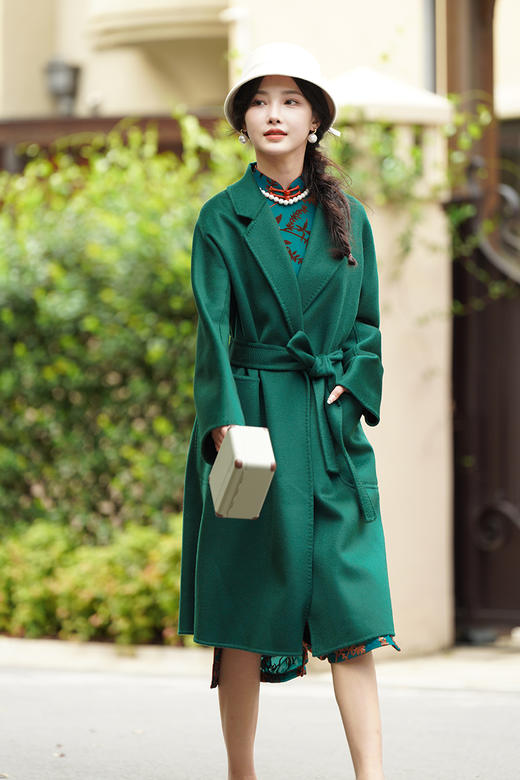 逸红颜明月优选#风倾#『一件可以穿十年的经典大衣』100S高细支澳洲羊毛双面呢大衣 商品图0