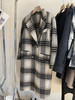 高定版复古格纹拼色大衣 商品缩略图6