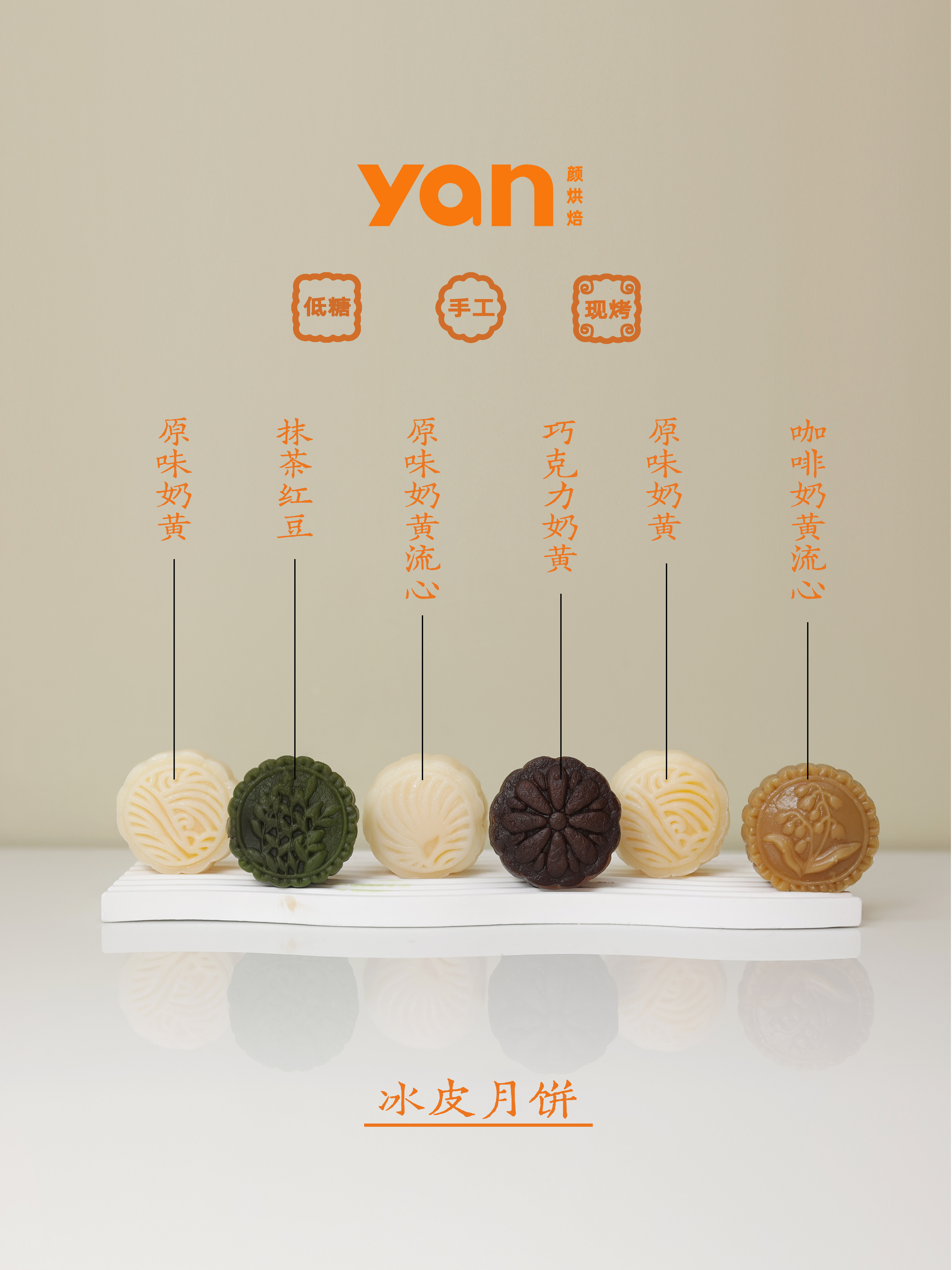 冰皮月饼—【巧克力奶黄】