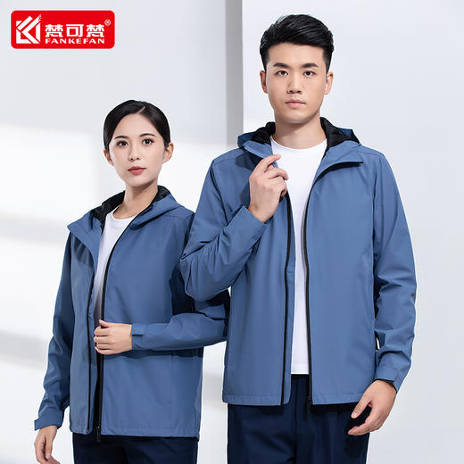 冲锋衣秋冬新款男士工装外套连帽休闲防风户外夹克工作服上衣 商品图0