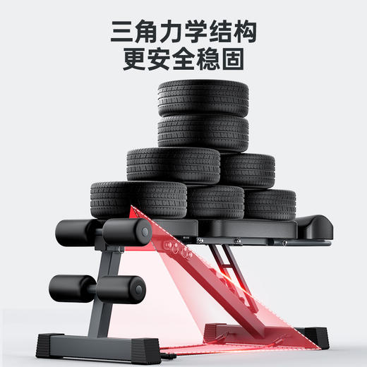 「多功能健身凳！可折叠」哑铃凳卧推家用健身椅仰卧起坐辅助器材男杠铃飞鸟折叠多功能凳子健康训练 商品图1