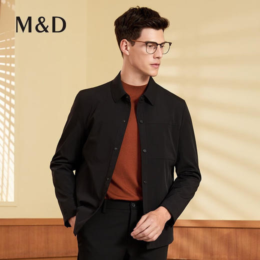 【三防面料】MD名盾休闲翻领夹克秋季新款抗皱防污防水商务行政外套男 商品图2