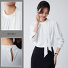 【时尚圆领】罗蒙四季款女式长袖衬衫气质简约大方优雅百搭衬衫女 商品缩略图6