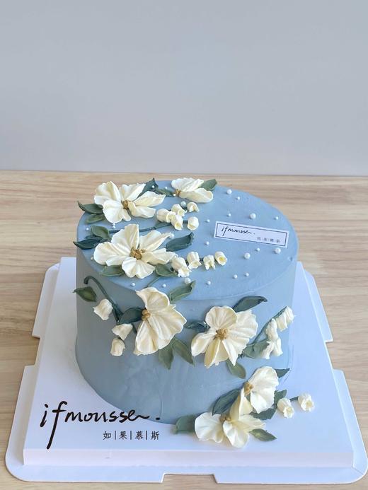 「女士」金秋蓝铃花 刮刀花 商品图0