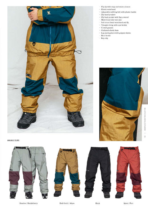 L1 23-24 【VENTURA PANT】 UNISEX 2L PANT  SHADOW/HUCKLEBERRY  M  L 商品图2