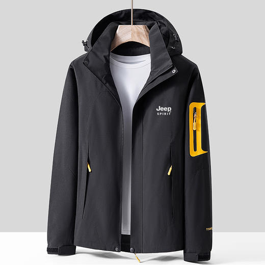 【舒适透气！时尚冲锋衣】春秋冬户外加厚防水防风外套情侣款，无论是登山探险还是户外作业，这件外套都能完美满足你的需求。ry 商品图0