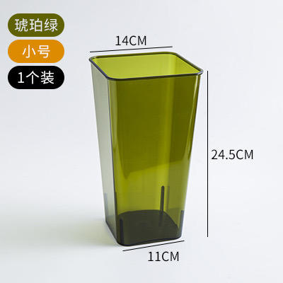 【琳琅】彩色养花桶/方桶/透明亚克力桶（中号/小号） 商品图4