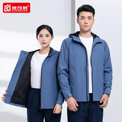 冲锋衣秋冬新款男士工装外套连帽休闲防风户外夹克工作服上衣 商品图4