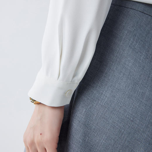 【精致简约】罗蒙四季款女式长袖衬衫商务通勤百搭清新衬衫衬衣女 商品图8