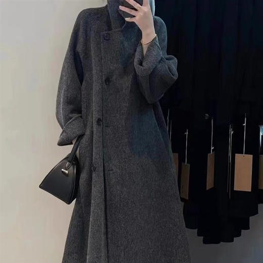 高定立领羊毛大衣 商品图0