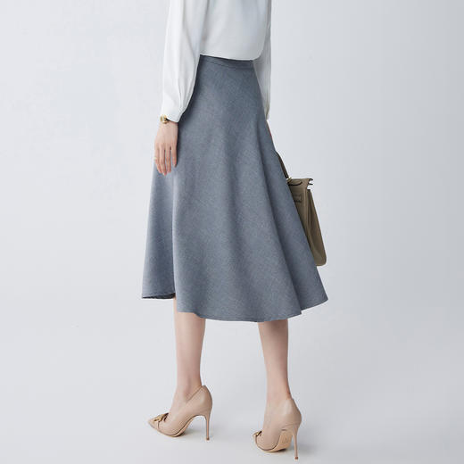 【舒适百搭】罗蒙女士半截裙经典日常商务通勤简约中长款半身裙女 商品图3
