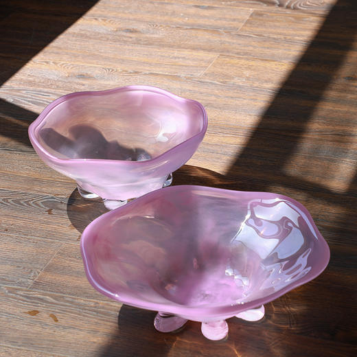 厚重手工琉璃花瓶果盘花器 商品图2