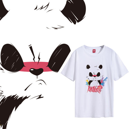 【路上海】原创T恤No.126 愤怒的熊猫 商品图0
