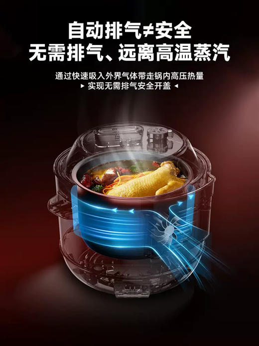BRUNO小胖墩电压力锅家用3L高压锅全自动排气饭煲小型智能饭锅 商品图2