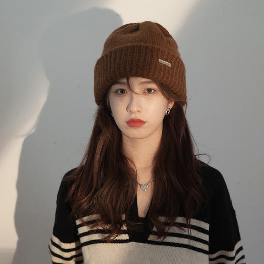 【冬日必备！大头围毛线帽子】秋冬羊毛混纺冷帽潮百搭灰色宽松保暖针织帽女，灰色宽松设计，给你的造型增添时尚感。ry 商品图1