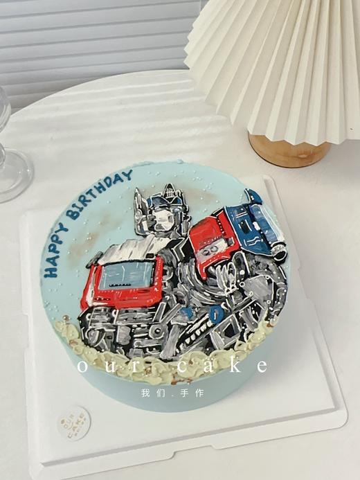 变形金刚擎天柱Optimus Prime卡通手绘（至少提前2天或以上预定）-低糖处理无添加 商品图2
