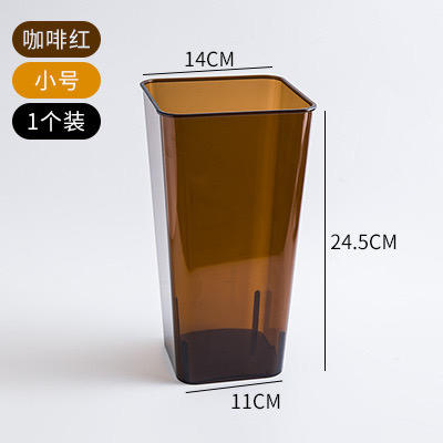 【琳琅】彩色养花桶/方桶/透明亚克力桶（中号/小号） 商品图7