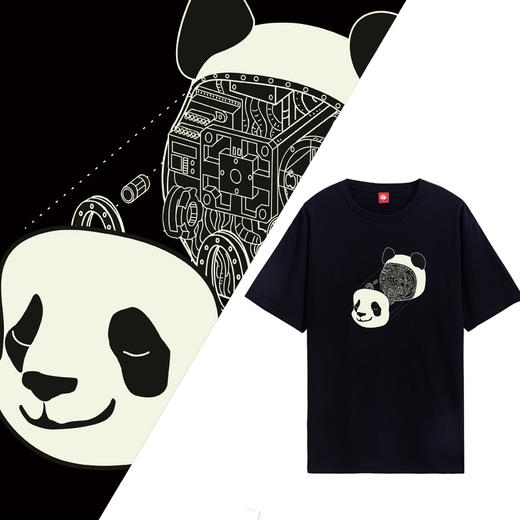 【路上海】原创T恤No.283 组装熊猫 商品图0