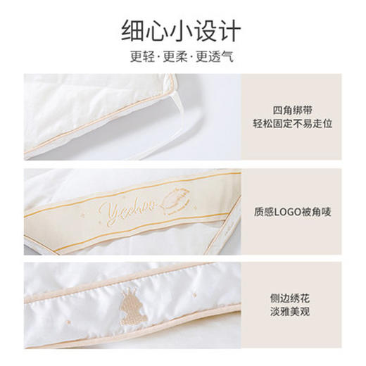 英氏儿童被芯秋冬新款轻盈保暖羽绒被白鹅绒被子YEBXJ32001A 商品图3