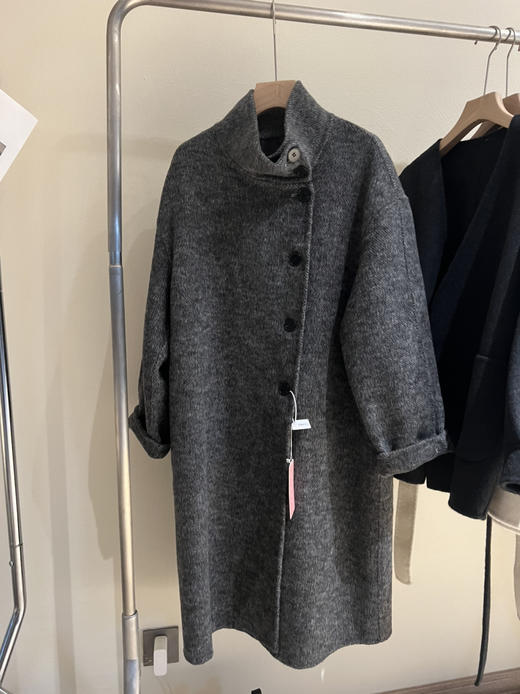 高定立领羊毛大衣 商品图5
