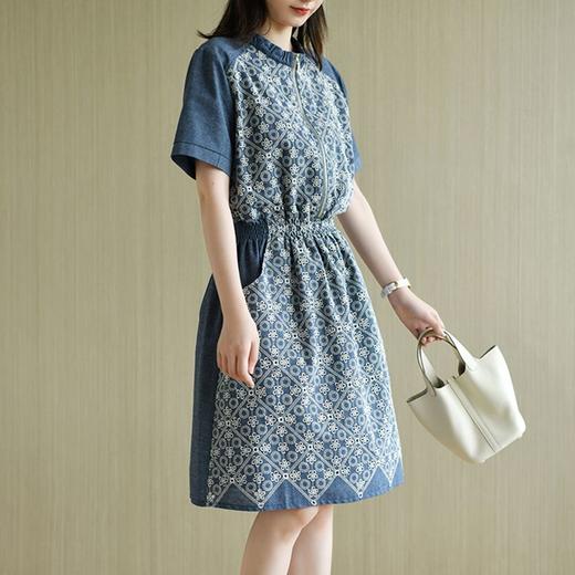 裁缝学苑AX71花边领裙子插肩松紧腰短袖连衣裙纸样女装衣服样板图 商品图1
