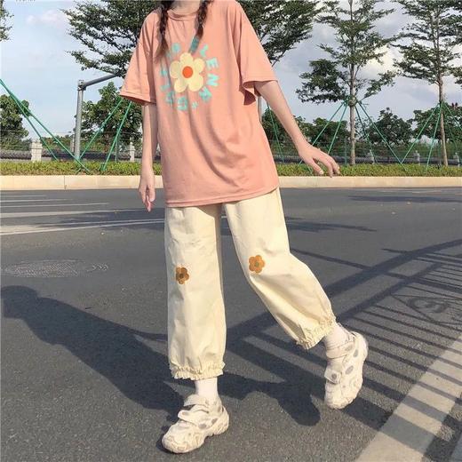 【时尚韩版设计，出色的透气性和舒适度！】女大童洋气套装中大童夏女童韩版小女孩T+灯笼九分裤学院风两件套lm 商品图4