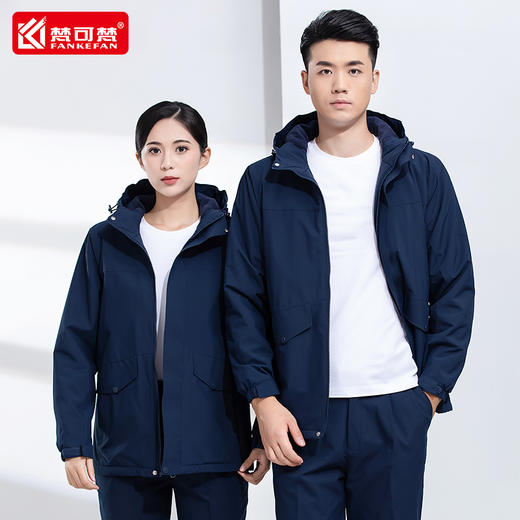 冬装冲锋衣工作服棉服定制印字logo加绒加厚棉衣工服工装上衣外套 商品图1