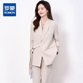 【上衣+裤子】罗蒙女式套装简约百搭得体大方职场通勤西装两件套女