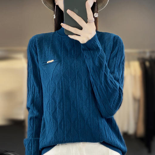 DD-秋冬小众时尚感装半高领安外穿长袖软糯毛衣 商品图8