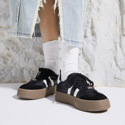 ZHR百搭板鞋运动鞋2023秋季新款女鞋子女百搭厚底鞋时尚鞋女复古休闲鞋女 商品图5