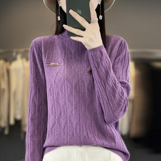 DD-秋冬小众时尚感装半高领安外穿长袖软糯毛衣 商品图2