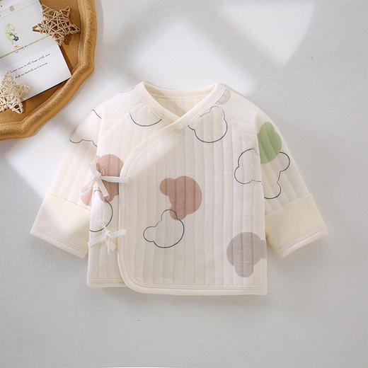 【柔软棉布，保暖透气！】初生儿半背衣秋冬和尚服上衣婴儿保暖男女宝宝新生儿衣服春秋冬款lm 商品图5