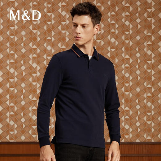 MD名盾长袖POLO衫男士秋季新款保暖商务休闲百搭翻领上衣保罗衫11590 商品图2