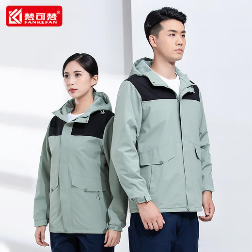 冬装冲锋衣工作服棉服定制印字logo加绒加厚棉衣工服工装上衣外套 商品图2